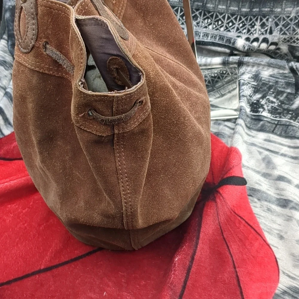 Lucky Brand suede hobo